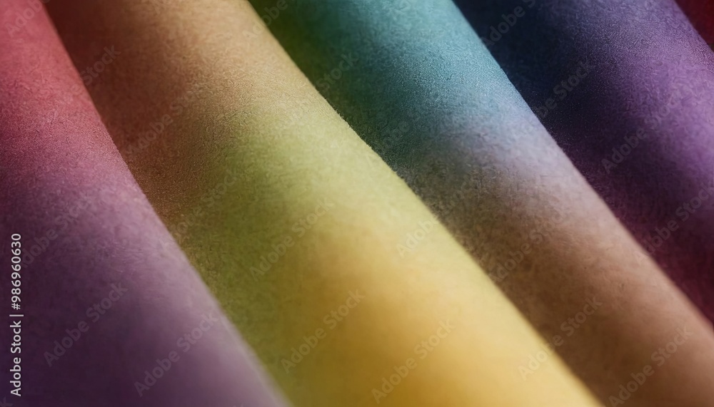 Poster a colorful piece of fabric with a rainbow pattern