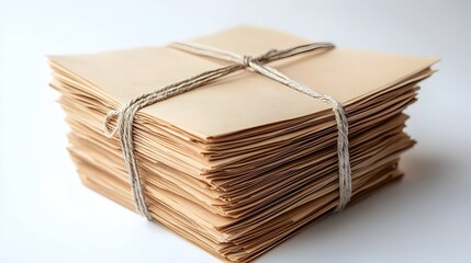 Neatly Stacked Client Reports Bundled for Successful Business Management