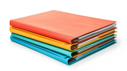 Clean Business Plan Folder with Tabs on White Background with Strategic Planning and Execution