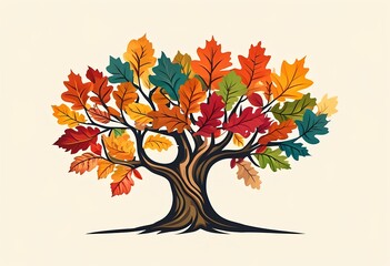 Fototapeta premium oak tree logo