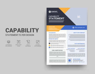 Company Capability Statement Template Design