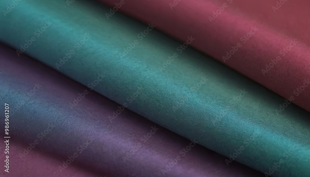 Poster three different colored pieces of fabric are stacked on top of each other