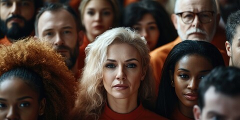 Obraz premium Group portrait with diverse individuals