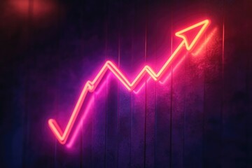 Neon Arrow Pointing Upward