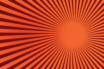 Red sun rays background