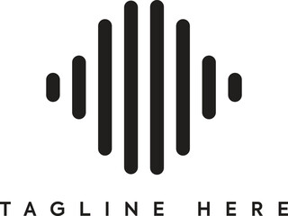 Pulse music player logo element Logo template electronic music equalizer store audio wave logo