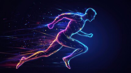 Abstract Runner: A Dynamic Display of Speed and Energy