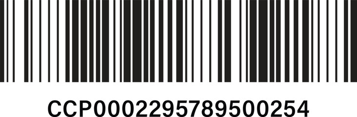 Bar code on transparent background.
