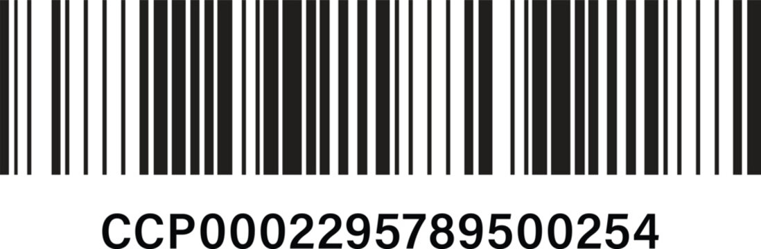 Bar code on transparent background.
