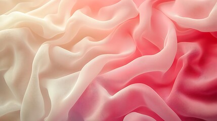 Obraz premium Abstract pink and beige fabric textures blend together, creating a soft, tactile background.