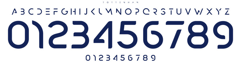 Modern rounded font, sleek minimal numbers and letters, smooth futuristic alphabet for tech branding, futuristic design, sport logo. Curved lines exude innovation, clarity, and style. Vector typeset © artyway