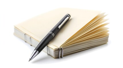 Formal Business Proposal with Neatly Folded Documents and Pen on White Desk