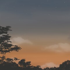 sunset in the mountains