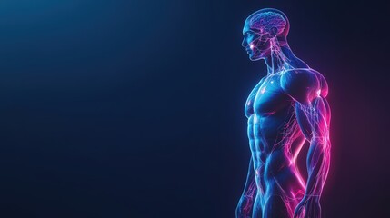 Dynamic athlete motion showcasing energy and movement study on blank slate copy space background