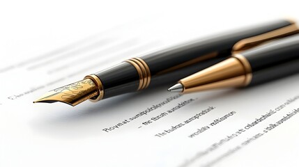 Signed Business Agreement with Official Seal Isolated on White