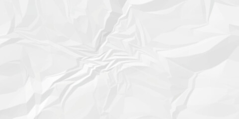 White crumple paper texture handmade macro background. crumple white paper texture abstract shape pattern with copy space Tileble wrinkled.
