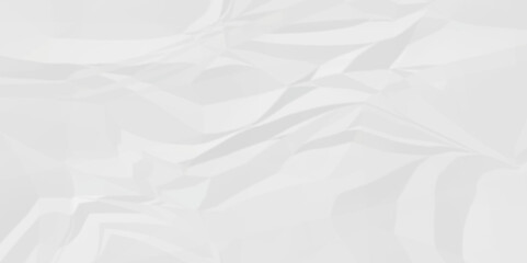 White crumple paper texture handmade macro background. crumple white paper texture abstract shape pattern with copy space Tileble wrinkled.