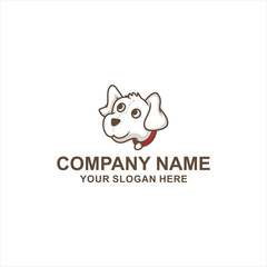 Cartoon Dog Logo Vector Illustration