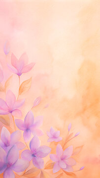 beautiful watercolor flowers background