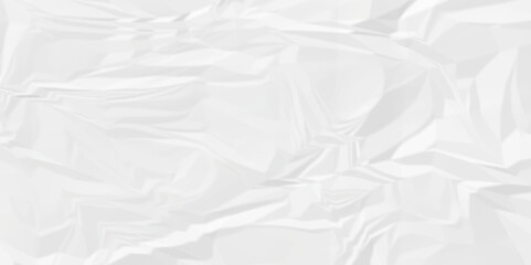 White crumple paper texture handmade macro background. crumple white paper texture abstract shape pattern with copy space Tileble wrinkled.