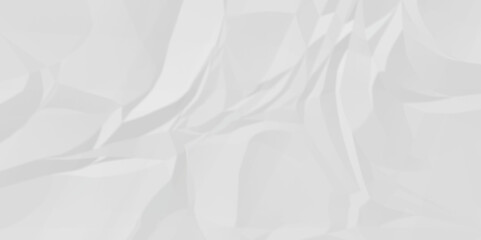 Empty white abstract crumple rough page blank canvas wrinkle paper texture.