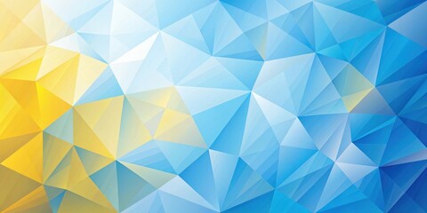 Obraz premium Blue and yellow geometric paper background with soft pastel shades