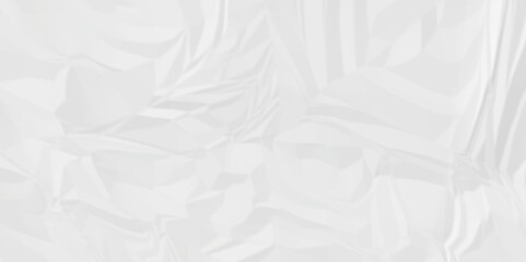 Empty white abstract crumple rough page blank canvas wrinkle paper texture.