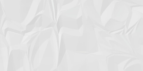 Empty white abstract crumple rough page blank canvas wrinkle paper texture.