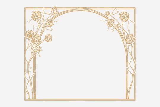Elegant floral frame design