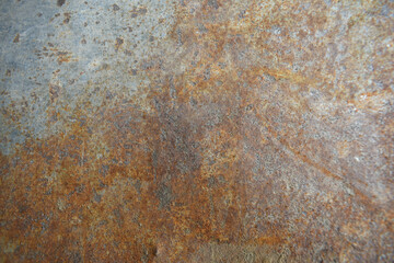 Steel plate as a drive plate or drive-over plates rusted, scratched and dirty steel texture, Rusty...