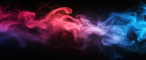 Obraz premium The Colorful Smoke Wave.