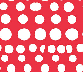 1. Playful polka dot pattern in bright red and white, creating a cheerful and vibrant background for various design projects 