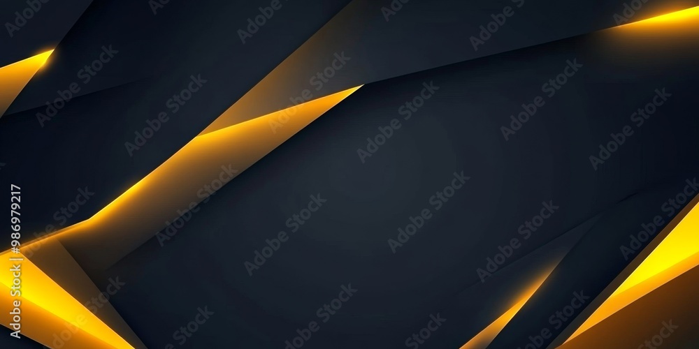 Aufkleber A dark abstract background with glowing yellow lines creating a geometric pattern.