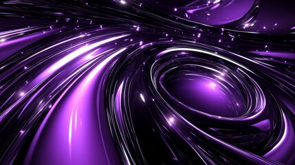 Obraz premium Abstract Purple Swirl 3D Design