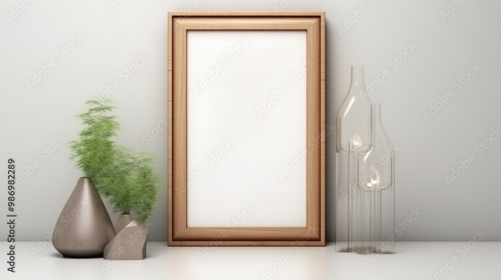 Poster empty frame mockup