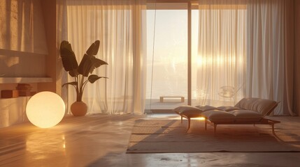 Minimalist interior design decor, generative ai