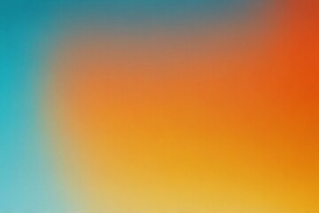 Naklejka premium A vibrant abstract gradient background blending orange and turquoise, ideal for modern, artistic, and digital designs.