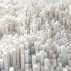 Obraz premium 3D abstract landscape of extruding cubes
