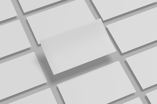 Slides presentation mockup blank . 3d rendering