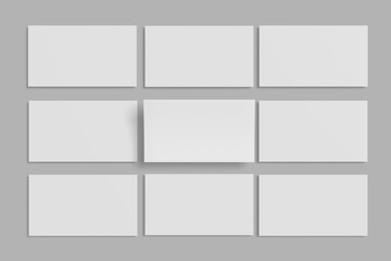 Slides presentation mockup blank . 3d rendering