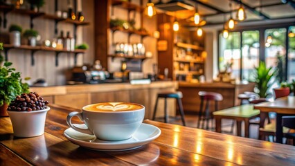 Inviting coffee shop ambiance with freshly brewed Italian coffee and open, customizable space for decoration