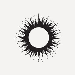Abstract sunburst ink design