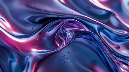 Obraz premium Iridescent Blue and Purple Liquid Swirl
