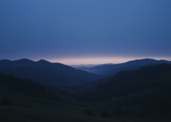 Fototapeta premium Twilight in the Andean Highlands with Deep Blue Sky