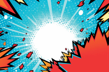 Vibrant comic book explosion