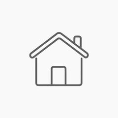 Fototapeta premium Minimalist house icon vector illustration