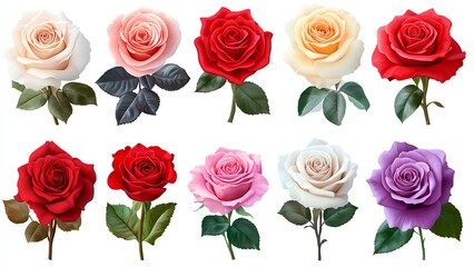 Beautiful Collection of Realistic Roses: Stunning Varieties in Full Bloom