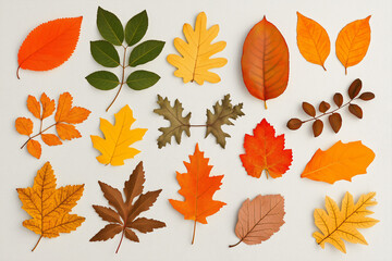 Fototapeta premium Fall leaves collection