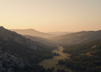 Dawn at Mount Olympus with Golden Hues