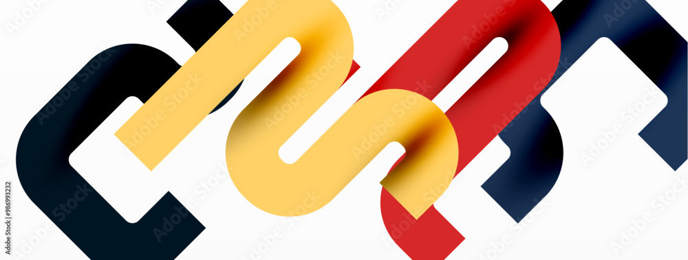 Poster Wave lines minimal abstract background